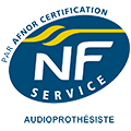 Logo NF Service Audioprothésiste, AFNOR Certification